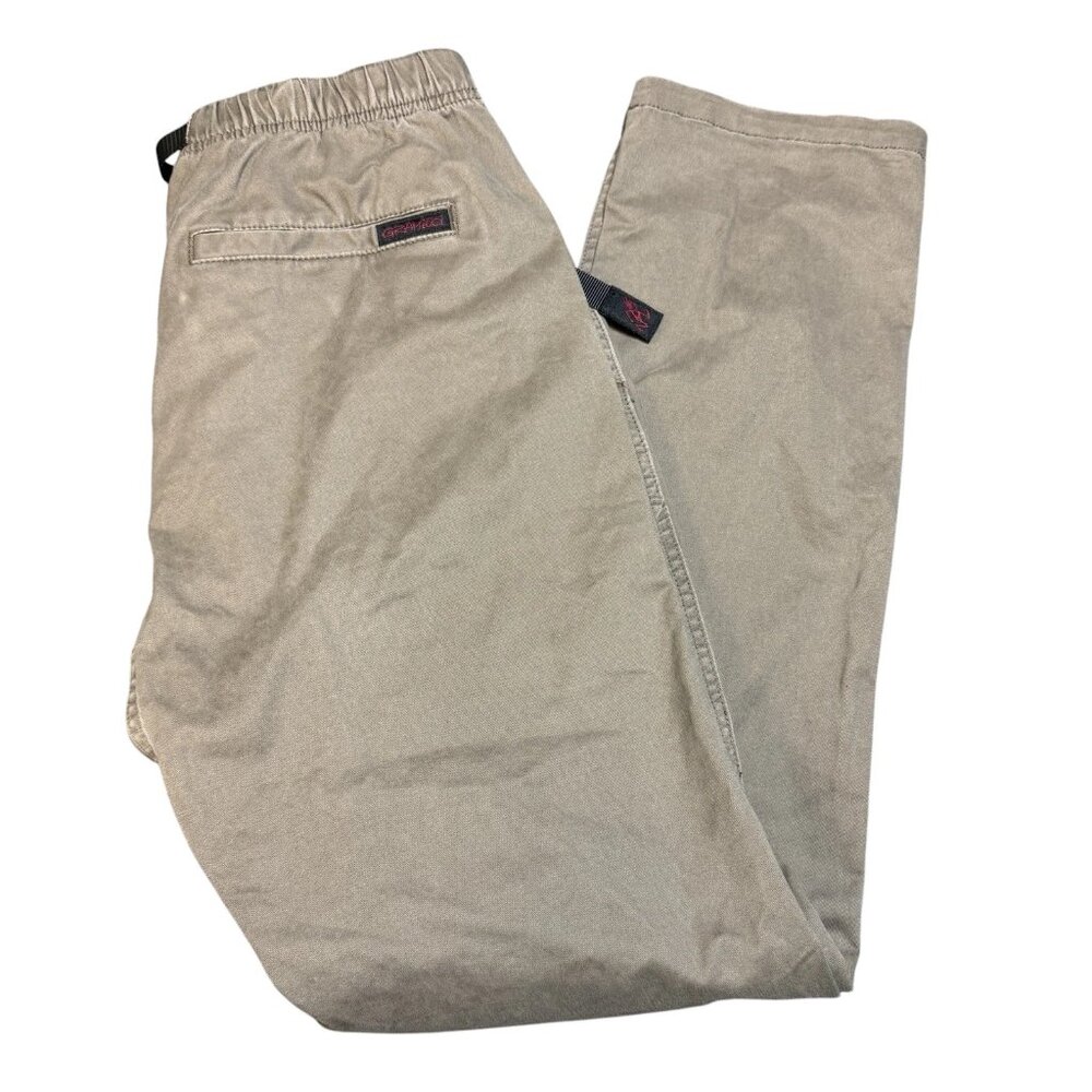 Gramicci Pants Men's Small Belted‎ Narrow Straight Leg Brown Climbing Gorpcore